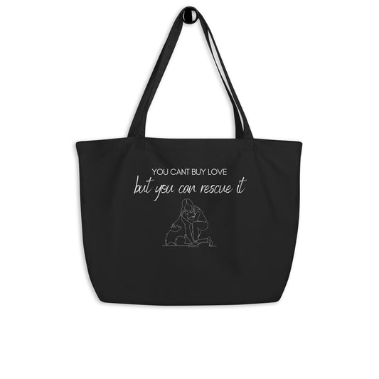 You cant buy love XXL-Bio-Baumwolltasche