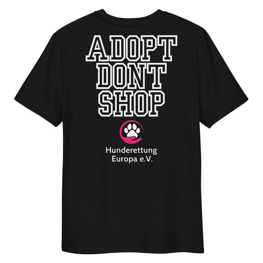 ADOPT DONT SHOP X Hunderettung Europa e.V. Unisex-Bio-Baumwoll-T-Shirt