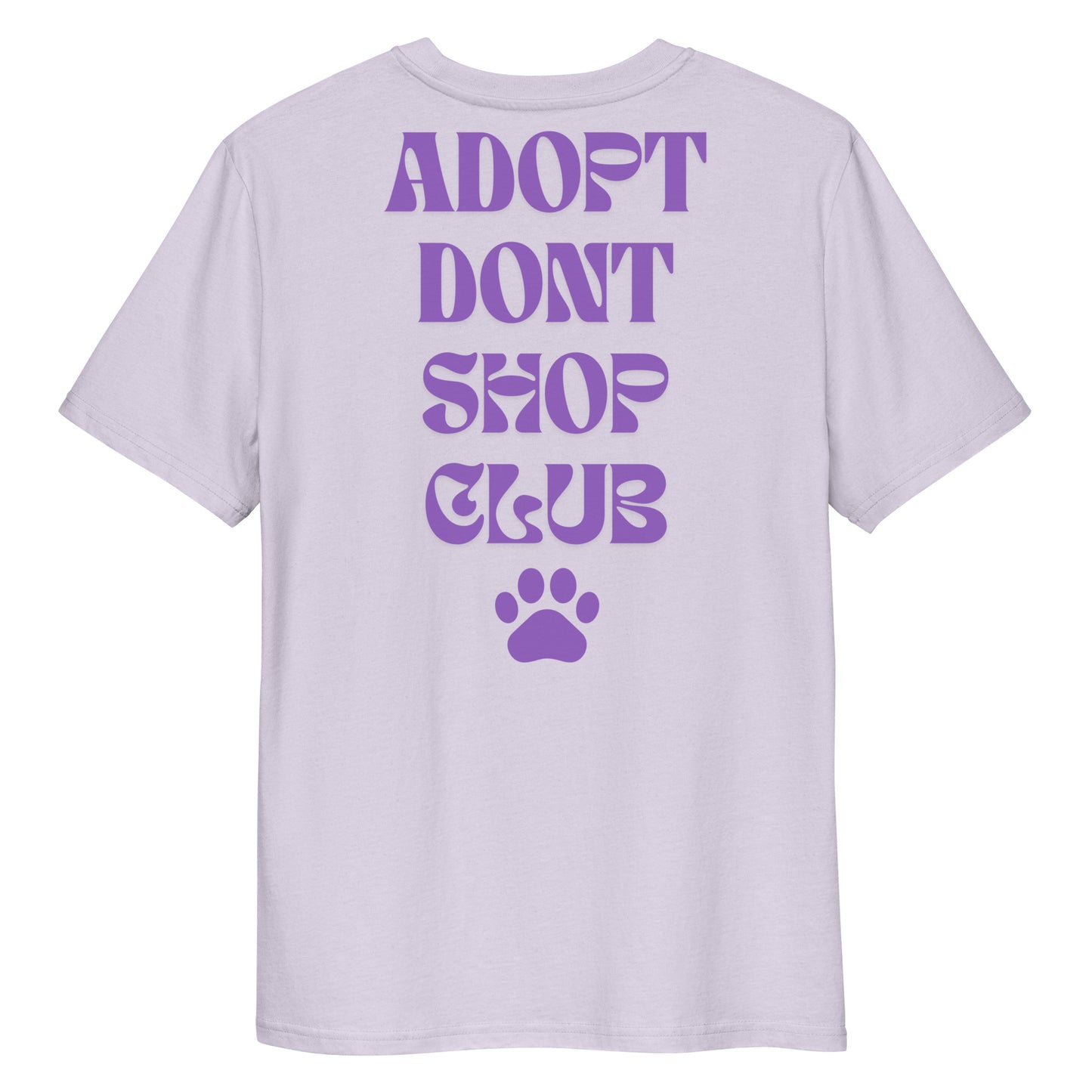 Lavendel ADOPT DONT SHOP CLUB-Bio-Baumwoll-T-Shirt